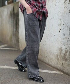 WEGO タックワイドストレートデニム