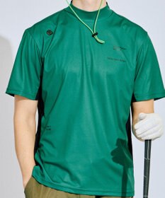 PW CIRCULUS 【吸水速乾 / UV遮蔽率96.3% UVカット / ストレッチ】【MEN】メッシュコンビモックネックT ゴルフ