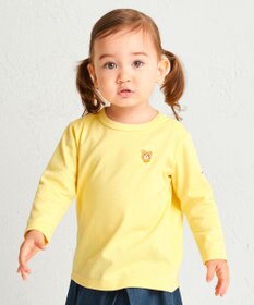 MIKI HOUSE HOT BISCUITS 【70-120cm】【Everyday Series】ワンポイント 長袖Tシャツ