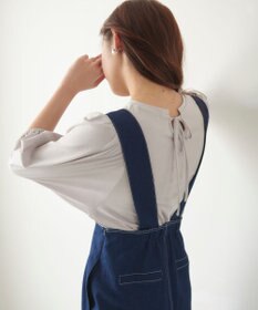 Feroux 【UVケア】バックリボンボリュームスリーブ Tシャツ