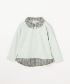 組曲 KIDS 【110-140㎝】 ミニチェック レイヤードトップス