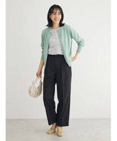 Green Parks クルーネックアソート柄シアープルオーバー