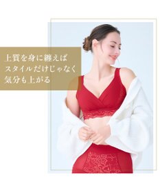 BRADELIS New York 【BRADELIS NewYork peace】綿混キャッチャーカップレースブラ25  ノンワイヤー 補正下着 補整 谷間メイク