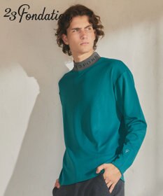 23区GOLF 【23Fondation/MEN】【吸水速乾・UVケア】バイカラー 長袖モックネックシャツ