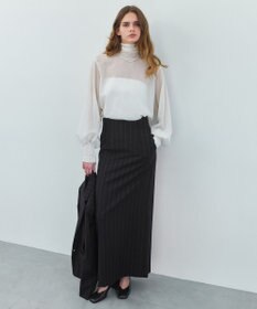 BEIGE， MOYE / ニットドッキング ロングスリーブブラウス