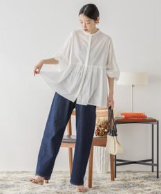 AMERICAN HOLIC バンドカラーピンタックブラウス