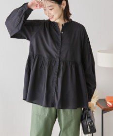 AMERICAN HOLIC バンドカラーピンタックブラウス