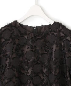 ICB 【洗える】 ヘアリーシアージャカード ブラウス