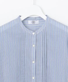 J.PRESS LADIES 【洗える】シアーピンストライプ ブラウスライク カットソー