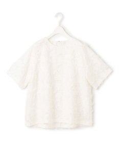 ICB 【洗える】 ヘアリーシアージャカード ブラウス