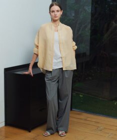 BEIGE， PAULINE / リネンヴィスコースレースブラウス