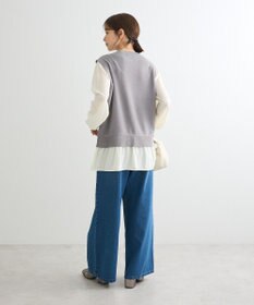 Green Parks 布帛ドッキングニットチュニック