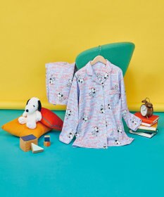 WACOAL ワコール_リラックス＆スリープ パジャマ 長袖 長ズボン オーガニックコットン100%(本体) PEANUTS スヌーピー レディース FDX552 /ワコール