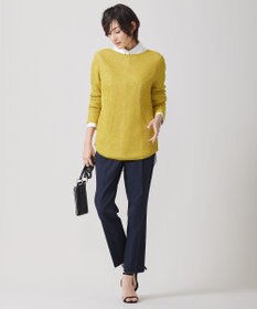 ICB 【洗える】 ペーパーブレンドシャインニット プルオーバー