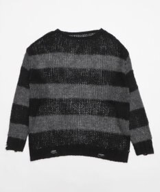 WEGO モヘアタッチボーダーBIGニット