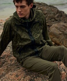 JOSEPH ABBOUD MOUNTAIN 【UNISEX】ポケッタブル ネイティブモチーフリップブルゾン