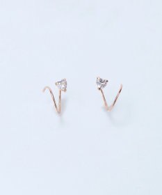 Phoebe 【K10RG】ハーティーダブルループピアス