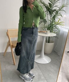 WEGO Wジップコンパクトニットカーデ