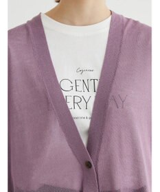 Green Parks 接触冷感シアーニットカーディガン