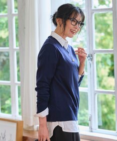 WEGO 【WEB限定/2025年秋冬新作/洗濯OK/毛玉レス/MLXLサイズ展開/オフィス/カジュアル】ベーシックニットセーター