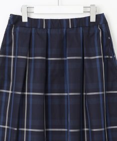 J.PRESS LADIES 【洗える】2/2綾 メモリーチェック タック スカート