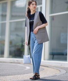 ANY 【汗ジミ防止加工】シルケットスムース半袖ロゴTシャツ