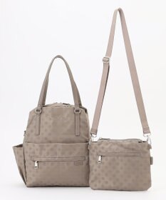 Y'SACCS ドットジャガードポーチ付きリュックサック