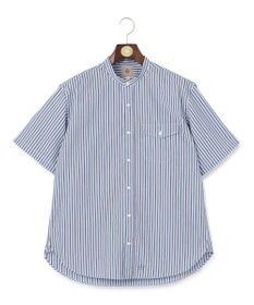 J.PRESS MEN 【クールマックス】サッカー マルチストライプ バンドカラーシャツ