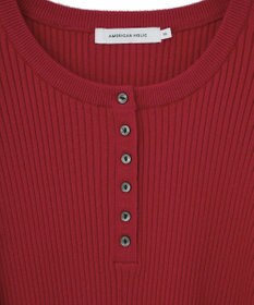 AMERICAN HOLIC バイパチヘンリーネックリブニットプルオーバー