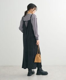 Green Parks ベロアプリーツキャミワンピース