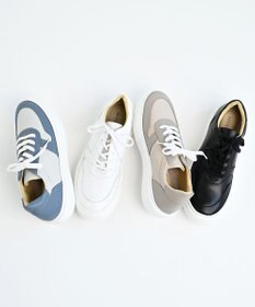 Pointer 日本製 本革軽量 大人厚底スニーカー