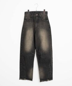 WEGO ヴィンテージウォッシュカーブデニムパンツ