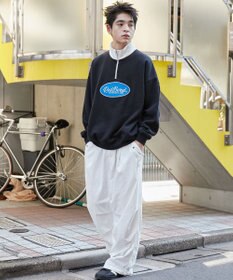 WEGO サークルロゴハーフジッププルオーバー