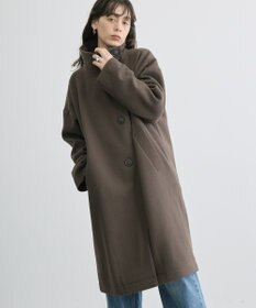 AMERICAN HOLIC リサイクル中空FIBERスタンドカラーロングコート
