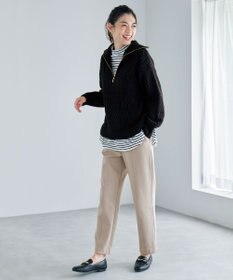 ANY 【ストレッチ/ウエストゴム】エニィーヒート テーパードパンツ