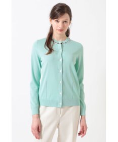 DAKS 綿ポリエステル ハウスチェックジャカード カーディガン