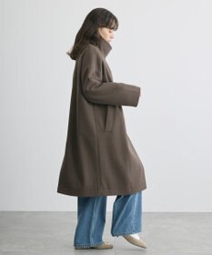 AMERICAN HOLIC リサイクル中空FIBERスタンドカラーロングコート