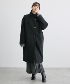 AMERICAN HOLIC リサイクル中空FIBERスタンドカラーロングコート