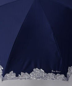 AURORA NINA RICCI （ニナリッチ)  刺しゅうオーガンジー掛け合わせ晴雨兼用パラソル（2段スライドショート傘）
