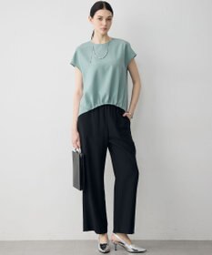 ICB 【先行予約】 FluidBackSatin フレンチスリーブブラウス