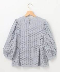 組曲 S 【WEB限定】フラワーレース ペプラムトップス