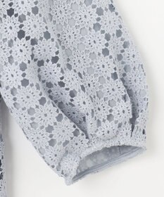 組曲 S 【WEB限定】フラワーレース ペプラムトップス