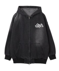 WEGO ヴィンテージウォッシュBIGフードブルゾン