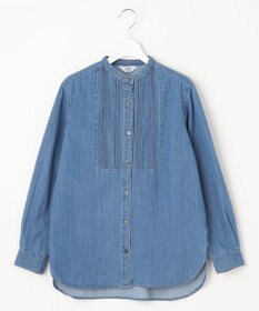 J.PRESS LADIES 【洗える・セットアップ対応】5ozバージラコンパクト ピンタック ブラウス