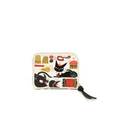 UNBILLION ペルケ perche×黒ねこ意匠 ROBIN / ジャバラカードウォレット