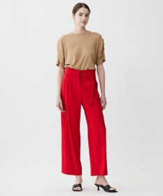 ICB 【接触冷感・UVカット・洗える】 T/Rドライリネン ワイドストレートパンツ