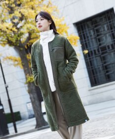 SHARE PARK LADIES 【LADIES】ボアフリースロングカーディガン