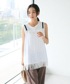 CRAFT STANDARD BOUTIQUE レース切替フリンジビスチェ