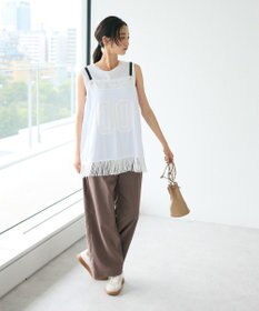 CRAFT STANDARD BOUTIQUE レース切替フリンジビスチェ