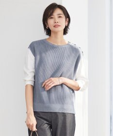 J.PRESS LADIES L 【洗える】 リネンコットン ニットベスト